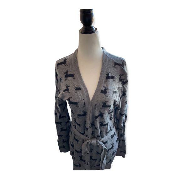 3/30 Kenar Lambswool Long Sleeve Cardigan with tie belt Large - Picture 2 of 8